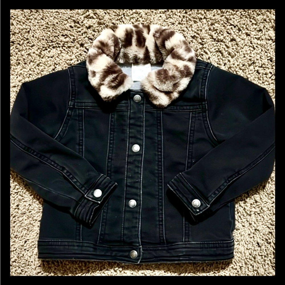 FIRST IMPRESSIONS Faux Fur Animal Print Collar Size 4T